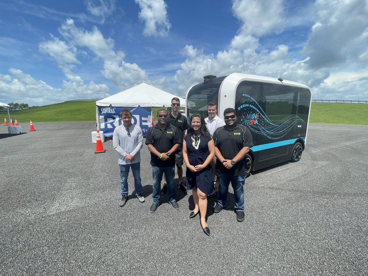 RacquelAsa's tweet photo. Catching up with old friends at @MyFDOT and @FloridaTurnpike @SunTraxFlorida facility was a dream. 

Thank you also to @HNTBCorp for allowing us to showcase our @LearnLakeNona @localmotors vehicle during the 2021 #SASHTO annual conference. https://t.co/I3lrAEvZGp