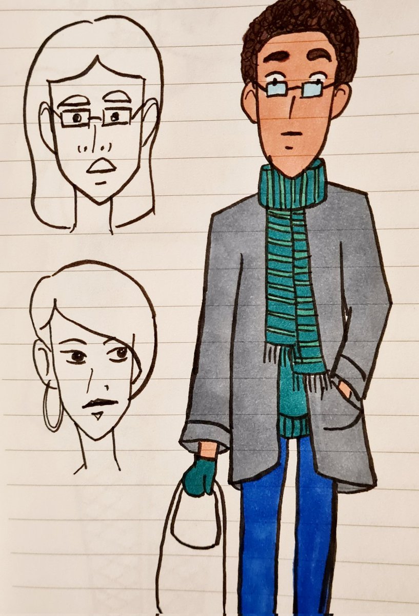 scribblesofaj's tweet image. DAY 7 
First spread on here 🌸 
(I swear, I'll figure out how anatomy works and move on from floating heads someday) 
#art #draw #drawing #sketch #scribble #ajscribbles