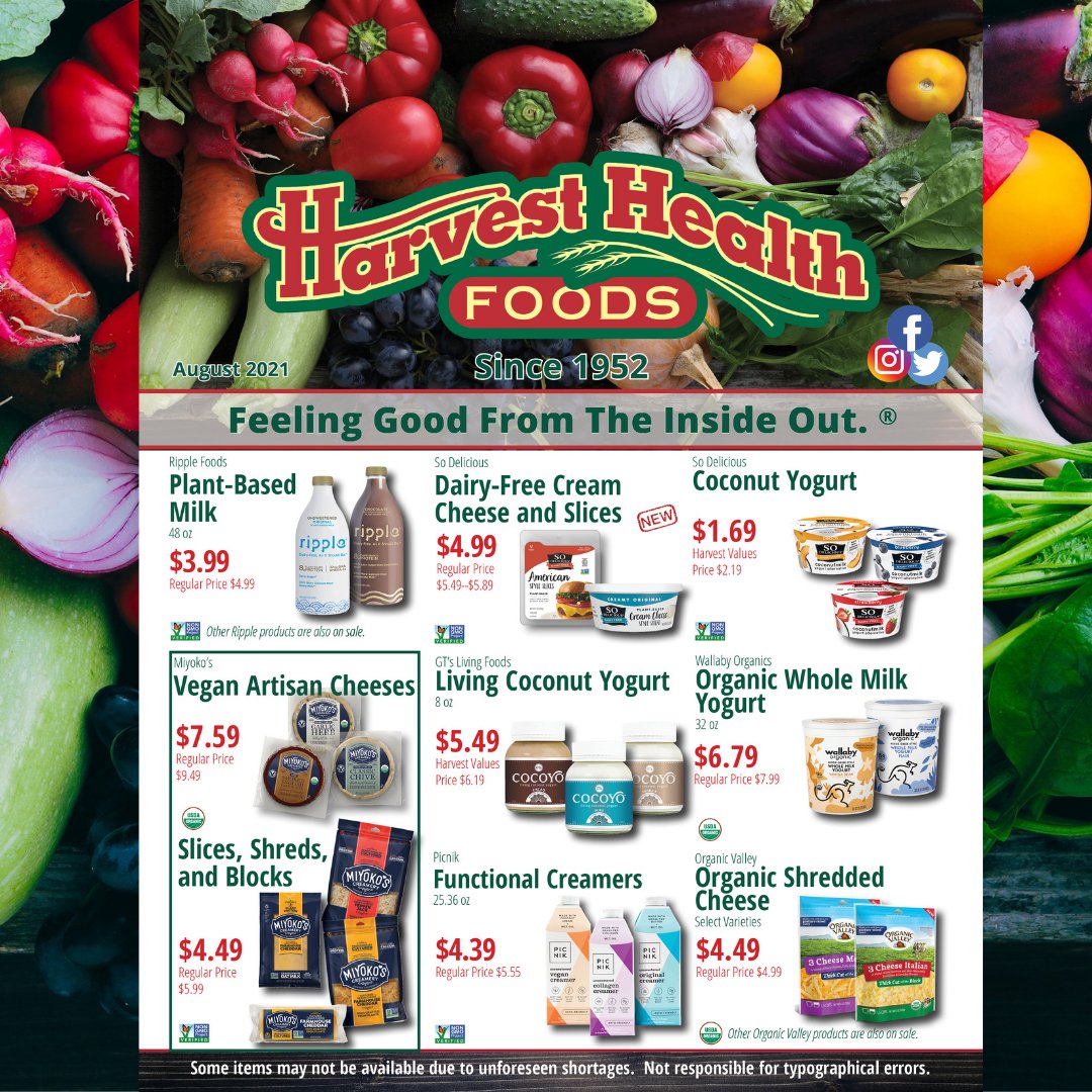 Harvest_Health's tweet photo. August is here and so are 8 Pages of Savings for your healthy life! https://t.co/Dm2dQN3Gys https://t.co/m6znSO8Iv7