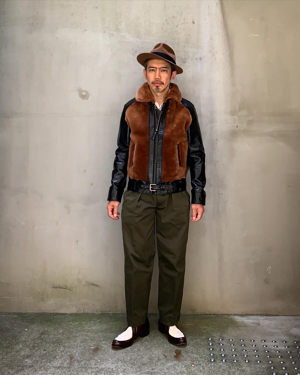 Dry Bones レザー ホースハイド クマジャン グリズリーズ ジャケット Dry Bones（ドライボーンズ）のホースハイド グリズリーズジャケット