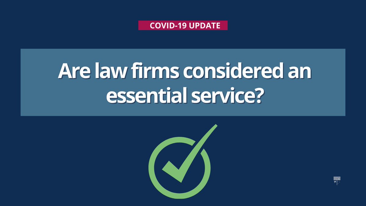 YES ✅ During the July/August 2021 lockdown, law firms in South East Queensland and throughout Queensland remain an essential service. For more COVID-19 resources for the legal profession head to: qls.com.au/covid19