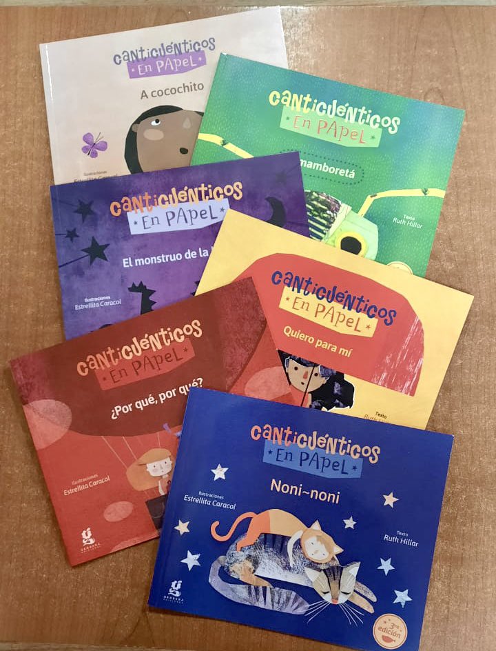 <a href="/Canticuenticos/">Canticuénticos</a> va más allá de la música y es también sinónimo de lectura: #canticuenticosenpapel es una colección de libros que incluye las letras de algunas canciones, ilustrados x Estrellita Caracol, que muestra un gran amor x el trabajo artesanal y una atención a los detalles