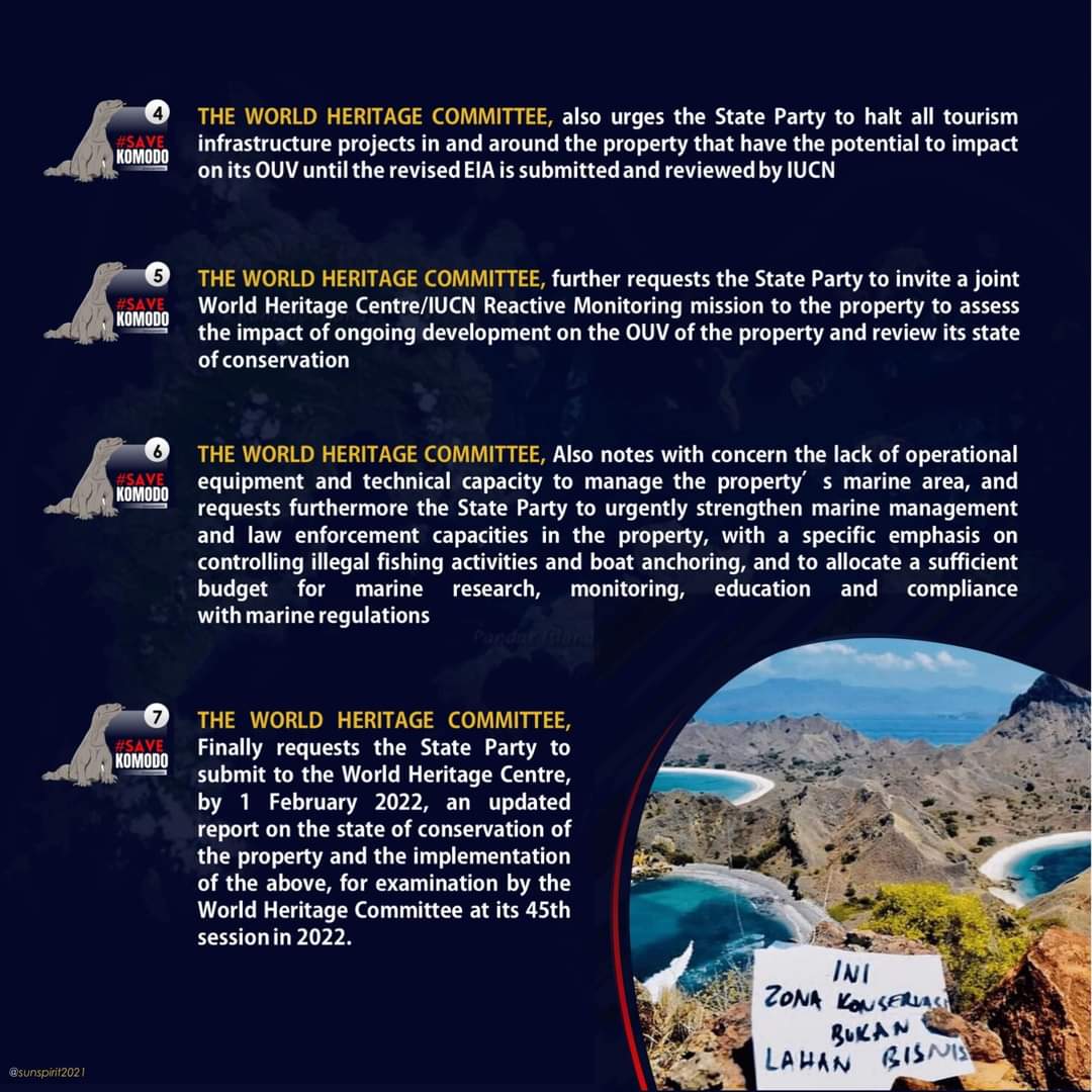 SunspiritFlores's tweet photo. 𝐊𝐚𝐛𝐚𝐫 𝐛𝐚𝐢𝐤 𝐮𝐧𝐭𝐮𝐤 𝐓𝐚𝐦𝐚𝐧 𝐍𝐚𝐬𝐢𝐨𝐧𝐚𝐥 𝐊𝐨𝐦𝐨𝐝𝐨.

Gelombang protes publik terhadap pembangunan yang mengancam konservasi Kawasan Taman Nasional Komodo kini mendapat respon serius dari UNESCO. https://t.co/BgCp63Zpod
