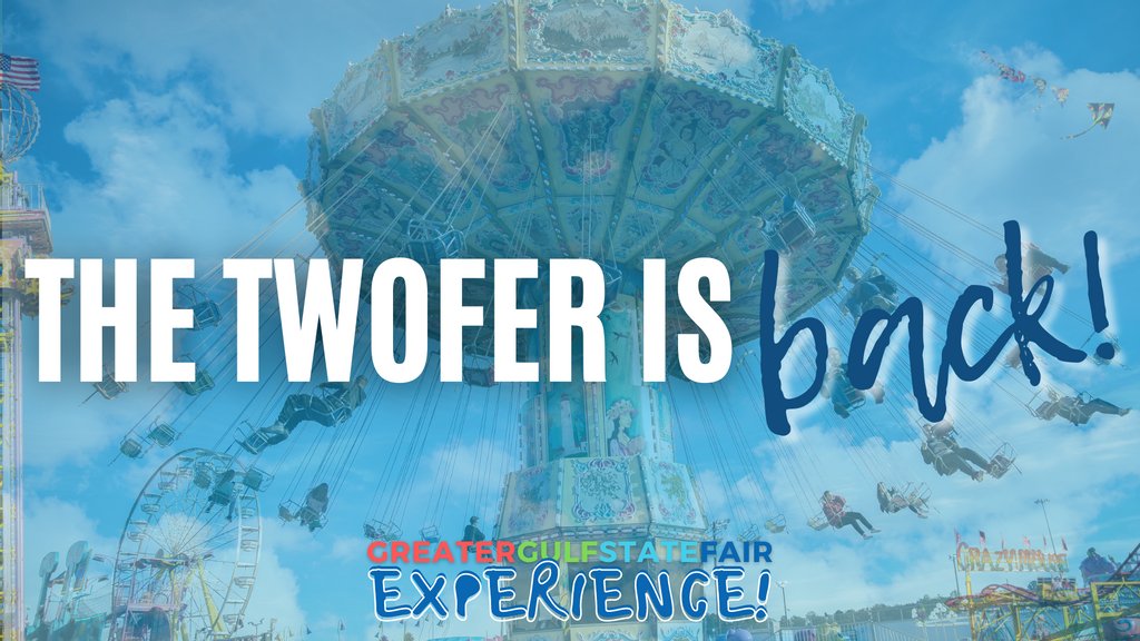 FOR A LIMITED TIME ONLY! The Twofer is ON SALE NOW! 🎡🙌

TWO Admissions + TWO Unlimited Ride Wristbands = HUGE SAVINGS! Purchase here: greatergulfstatefair.com/buy-tickets

August 1st - September 30th. Don't wait till the gate, get your advanced, discounted tickets NOW!

#GGSF2021