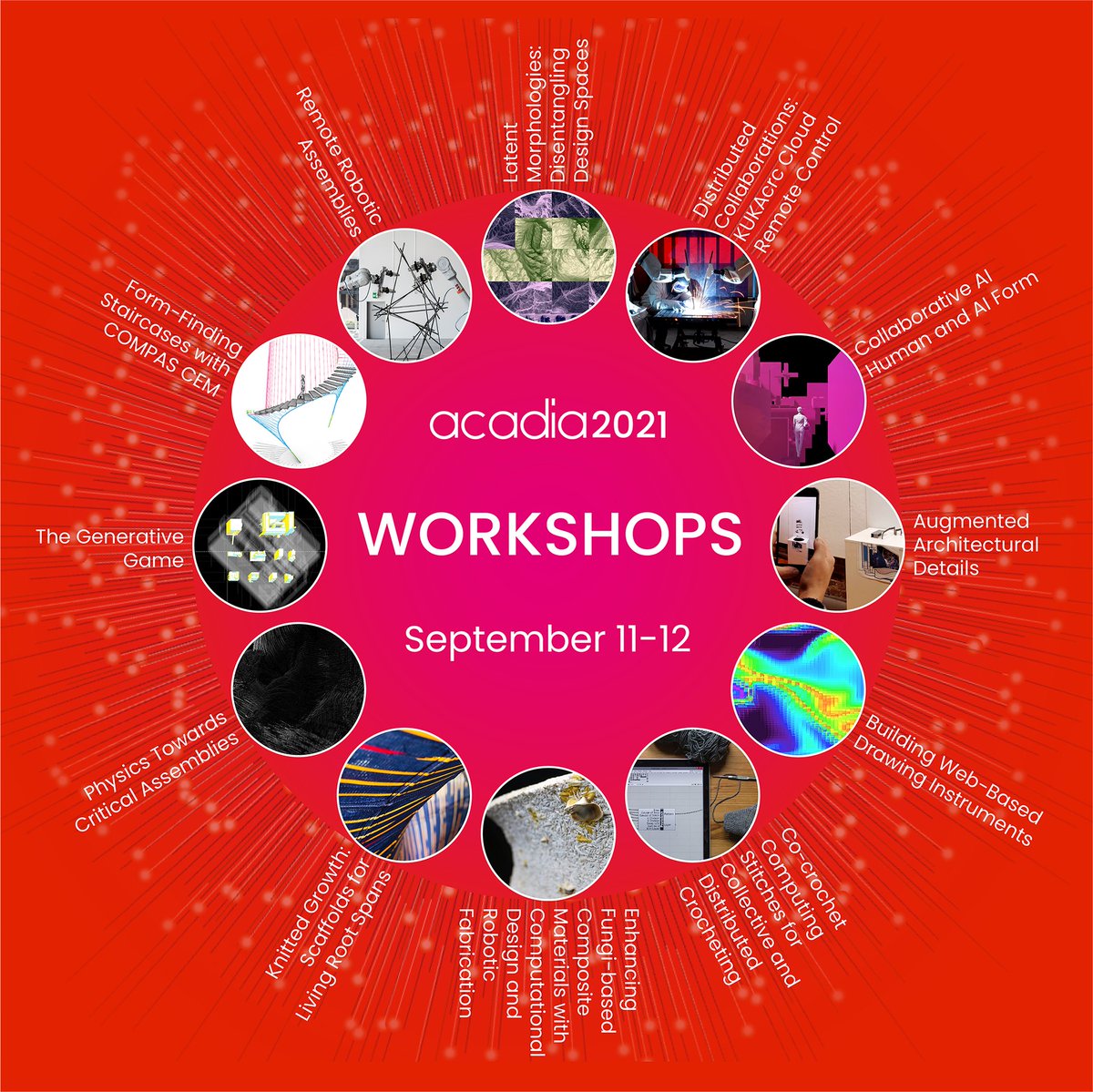 acadiaorg's tweet photo. Announcing #ACADIA2021workshops. Visit the website for details: https://t.co/tP1HJdpEpA
As part of the #REALIGNMENTS: #TowardCriticalComputation conference, #ACADIA2021 is pleased to offer #ACADIAworkshops led by expert instructors. Registration information is forthcoming. https://t.co/FWdUBerg7a