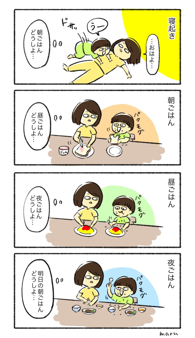 今日1日外にも出れんしこんな感じだぁ病院はいくけども

(2歳の時の漫画を描き直して再掲) 