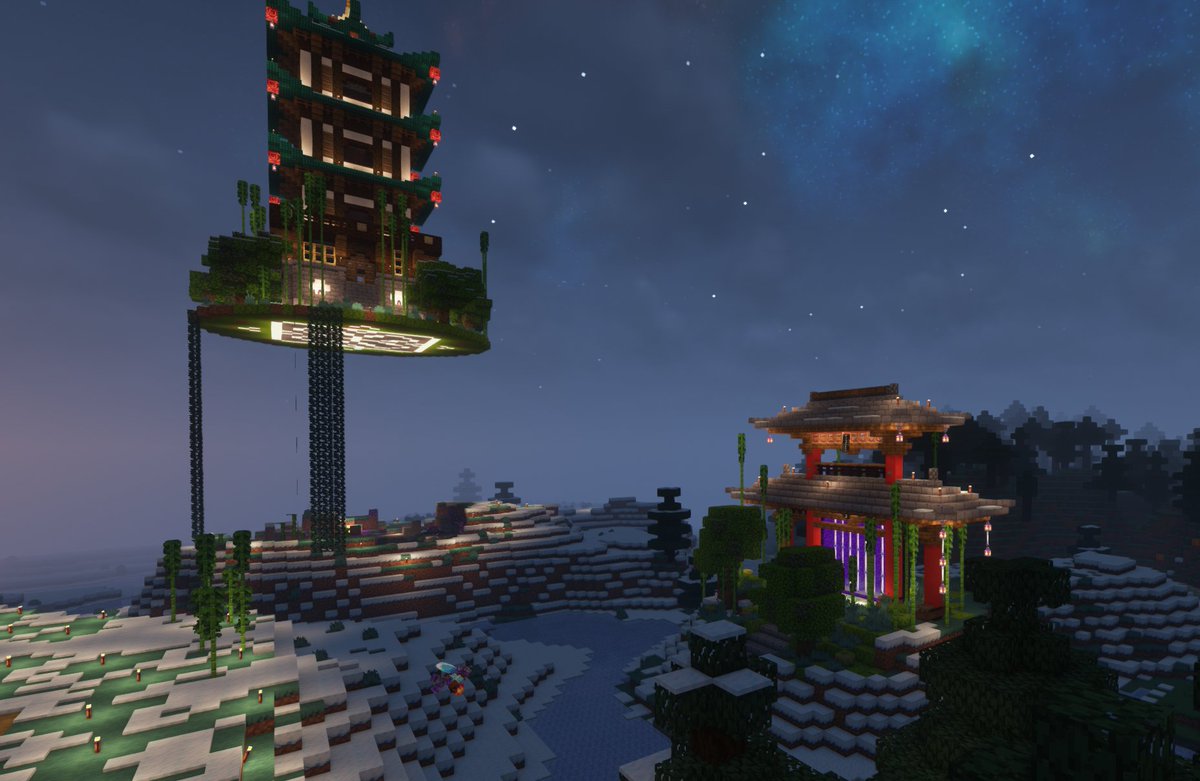 EiffelArt's tweet photo. the latest minecraft additions, a sky temple and a gate...to the NETHER! https://t.co/KpfI4G8PuB