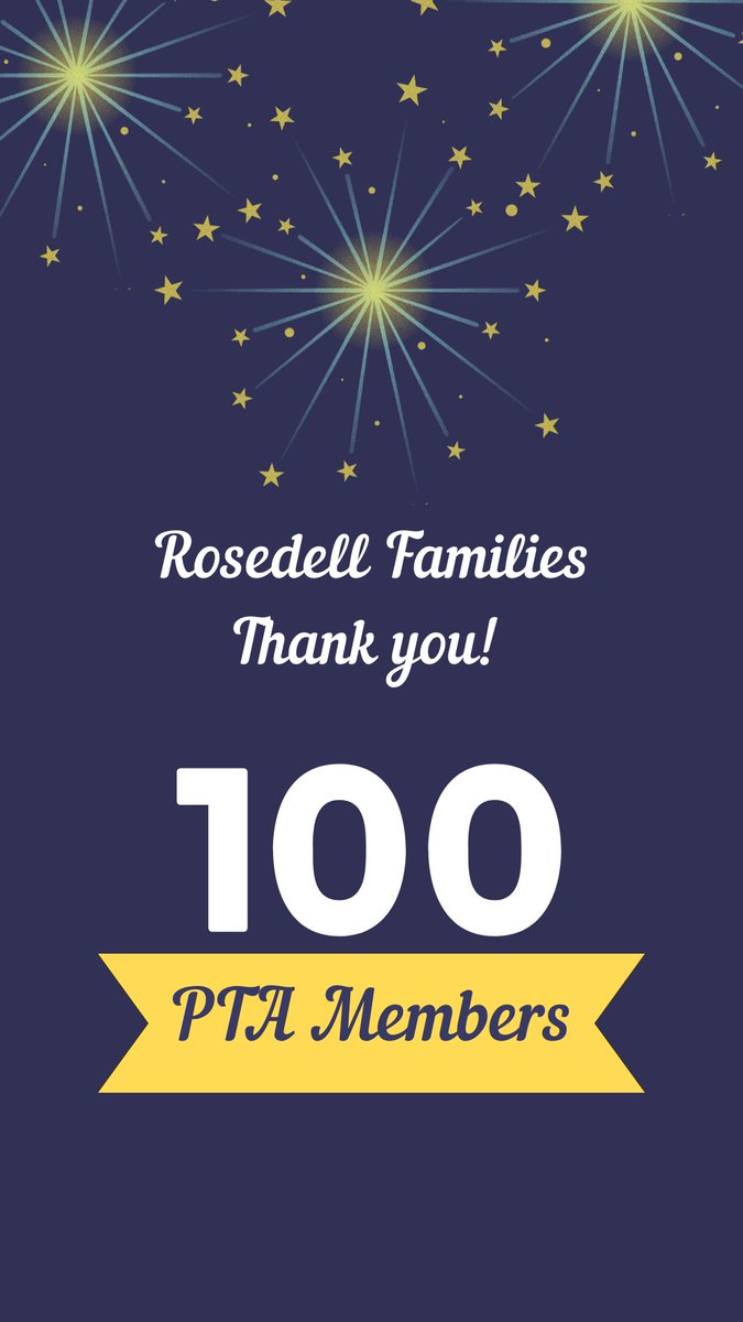 rosedellpta's tweet photo. Rosie can not contain herself!!! She is so happy that you all made it happen!!! We met our first goal of getting 100 PTA members before the end of the month! You ALL are AWESOME! Thank you, thank you and thank you!!! 
Angie Love and her family - thanks for being numbers 95-100! https://t.co/u3NWAirAMx