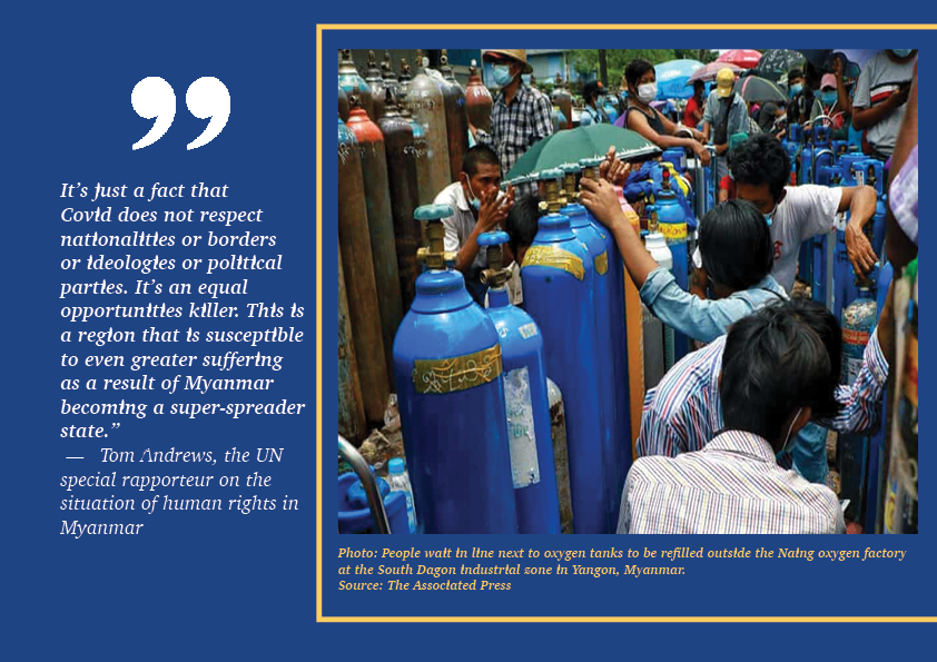 Six months since the coup &amp; the state of affairs in #Myanmar has deteriorated quickly. Nonetheless, the power of the people is unrelenting. Floods, #COVID19 &amp; civil war have reinforced calls for international action. Time is running out⏱️
See full on FB: ow.ly/tCCc50FIeFP