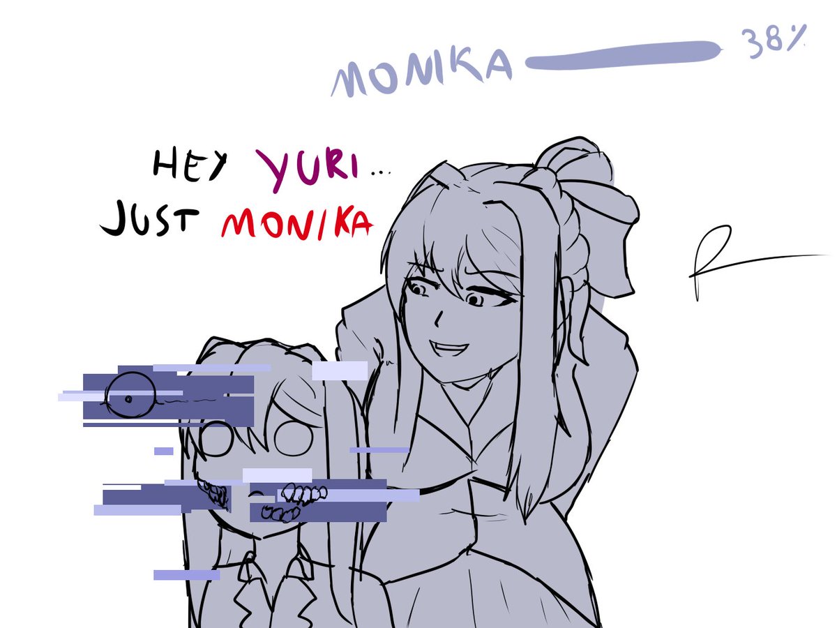 Wunfraschone Nsfw 18 On Twitter Poor Yuri But The Monika Thighs Is Most Wish Monika Yuri Ddlc