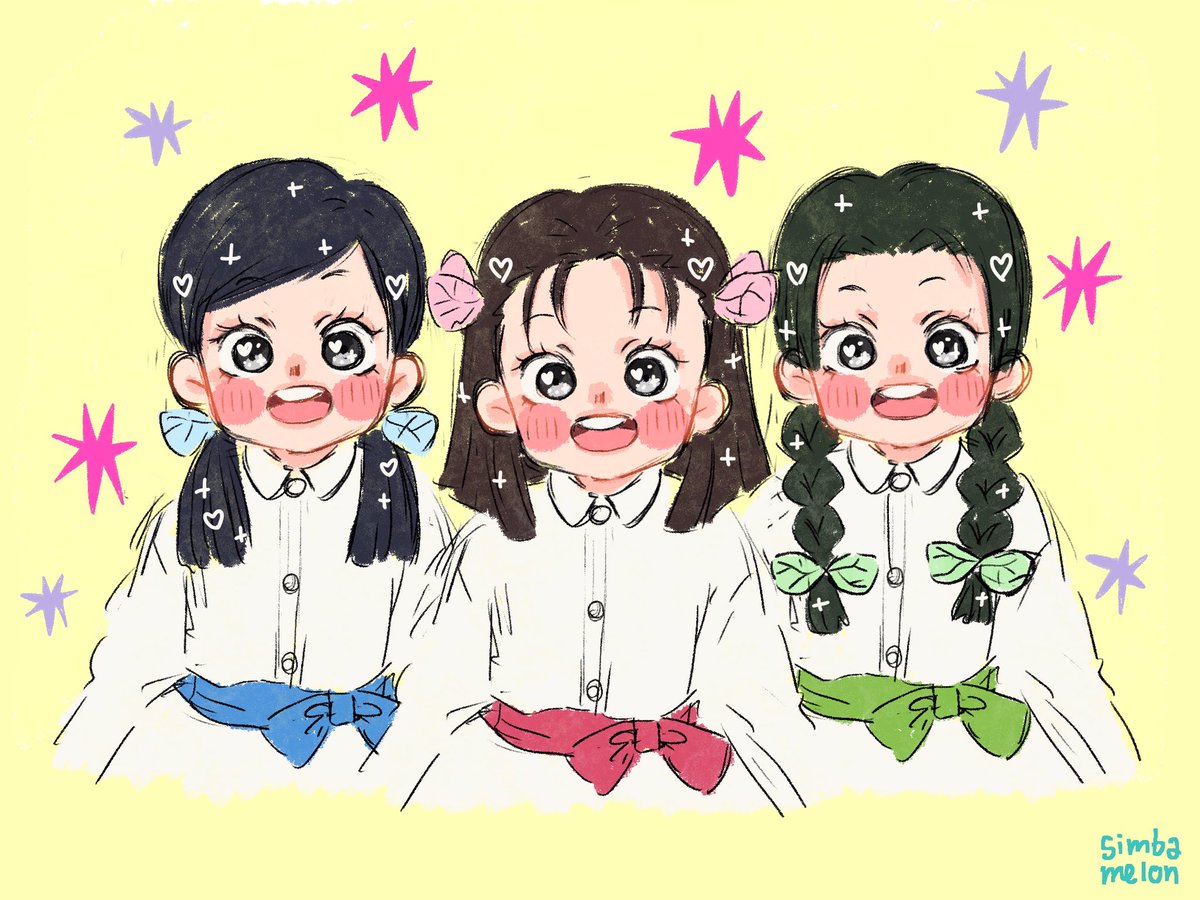 「3น้องบ้านผีเสื้อ🛼🎀🧼 」|อันอัน 🍁☂️ เปิดคอมมิชชั่นแล้วค่ะのイラスト