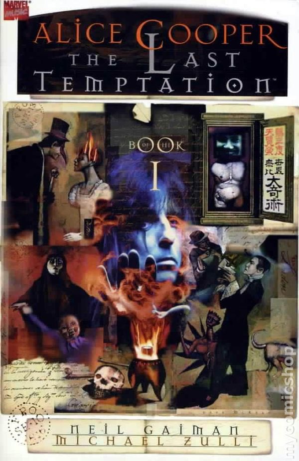 Comichistorians's tweet photo. In 1994 #MortTodd started #Marvel Music getting licenses for comic books that enhanced the listening experience to various albums including Alice Cooper’s The Last Temptation written by #NeilGaiman. https://t.co/HRA6TasEyU