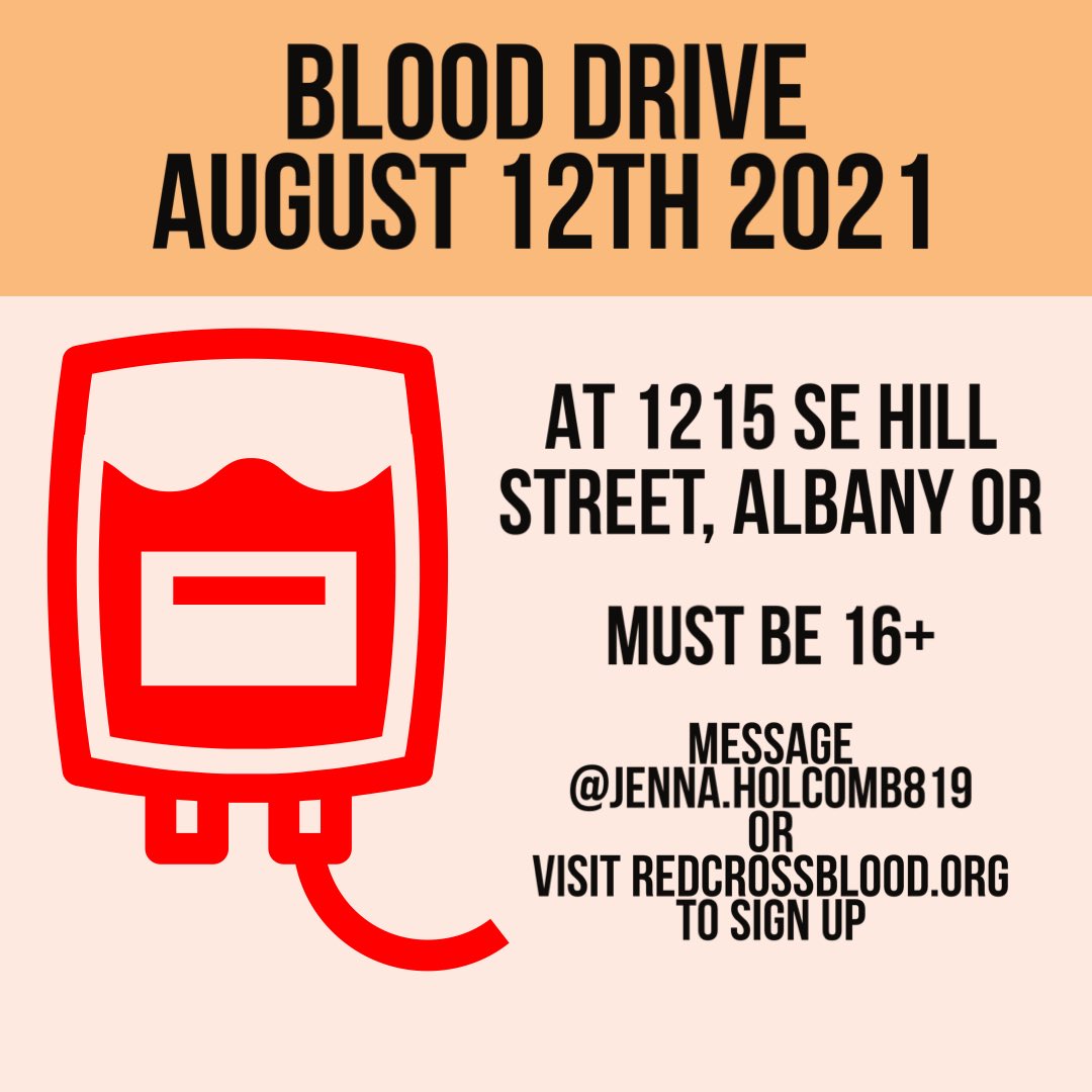 Official_RNN's tweet photo. We have a blood drive coming up soon!
Come help others by donating blood sometime between 10am-3pm on August 12th
DM “@ jenna.holcomb819” on Instagram if interested. Let’s save some lives Redhawks!! https://t.co/EO6YY5sVAD
