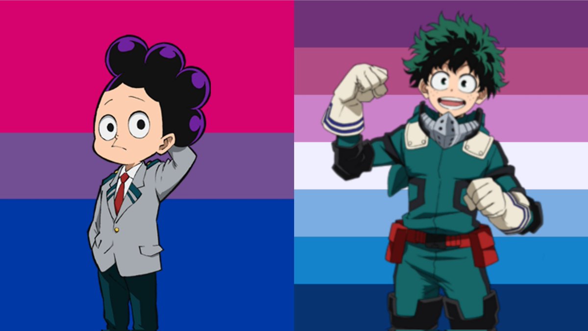 ship headcanons of the day! (ARCHIVED) on X: Todays first ship headcanon:  Mineta from My Hero Academia is bisexual! And Izuku Midoriya is bisexual gay!  They are dating 💖 t.coffM2af1UkC  X