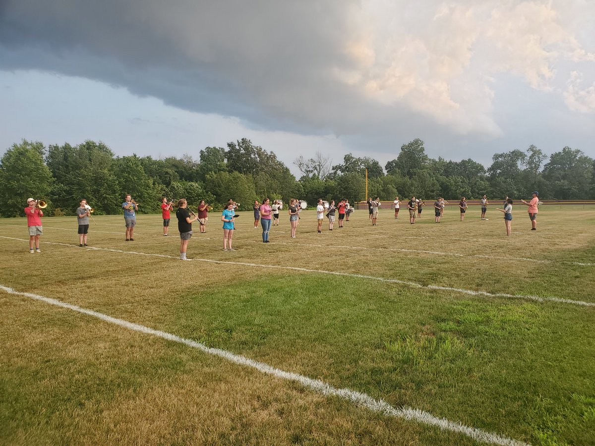 MrsCoolbaugh's tweet photo. First day of band camp is in the books! Great job everyone! Let's do it again tomorrow! #GAHS #GoWarriors https://t.co/4jhzXDQNy4