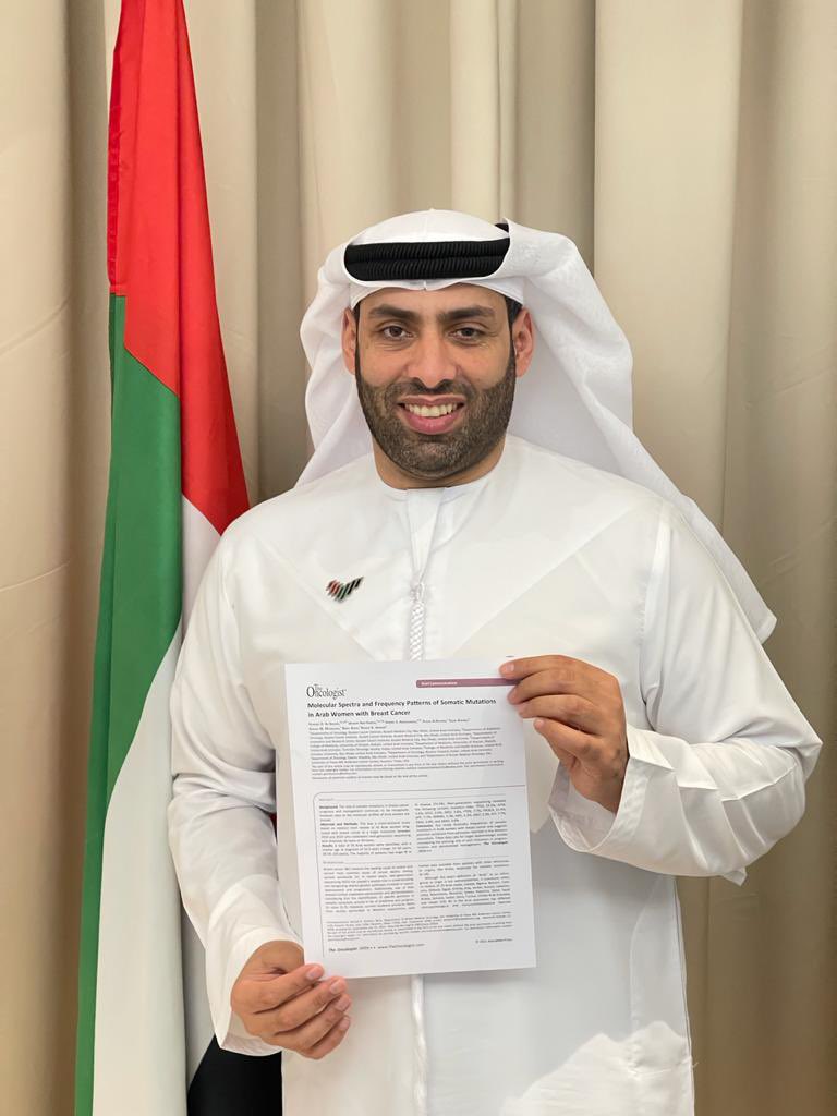 قمنا بإسم دولة الإمارات🇦🇪بنشر أكبر دراسة عربية لسرطان الثدي لتحليل الطفرات الجينية في المصابات بسرطان الثدي من الدول العربيةبإستخدام أحدث الطرق التقنية(الجيل المقبل من التسلسل)
Next Generation sequencing (NGS).
تم نشر الدراسة في أحد أعرق الدوريات الطبية المتخصصة في أبحاث السرطان.
