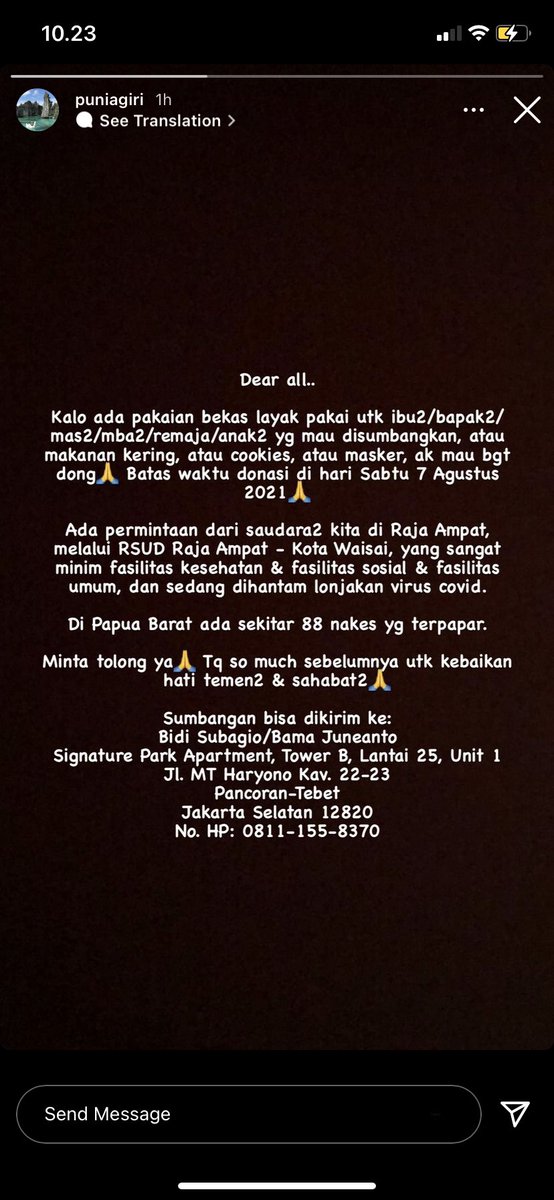 DisieWang's tweet photo. Gaes buat yg masih ada pakaian bekas layak pakai/makanan kering/masker untuk didonasikan ke Raja Ampat boleh ya, karena disana lagi lonjakan covid dan mereka butuh bantuan kita✨🙏🏼

Sumbangan bisa dikirim ke alamat dibawah ini
Thanks dan sehat2 buat kita semua✨✨💛 https://t.co/2OF0fKZwlY