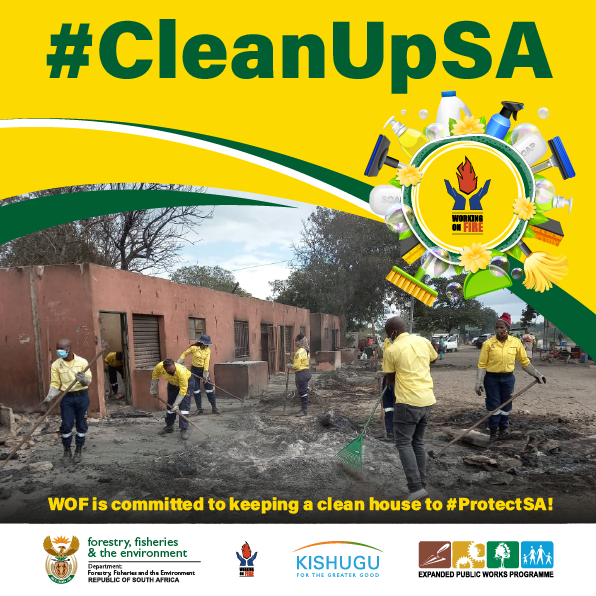 wo_fire's tweet photo. WOF teams making a difference in the most affected areas.
#CleanUpSA #ProtectSouthAfrica @environmentza https://t.co/zLQALibu9F