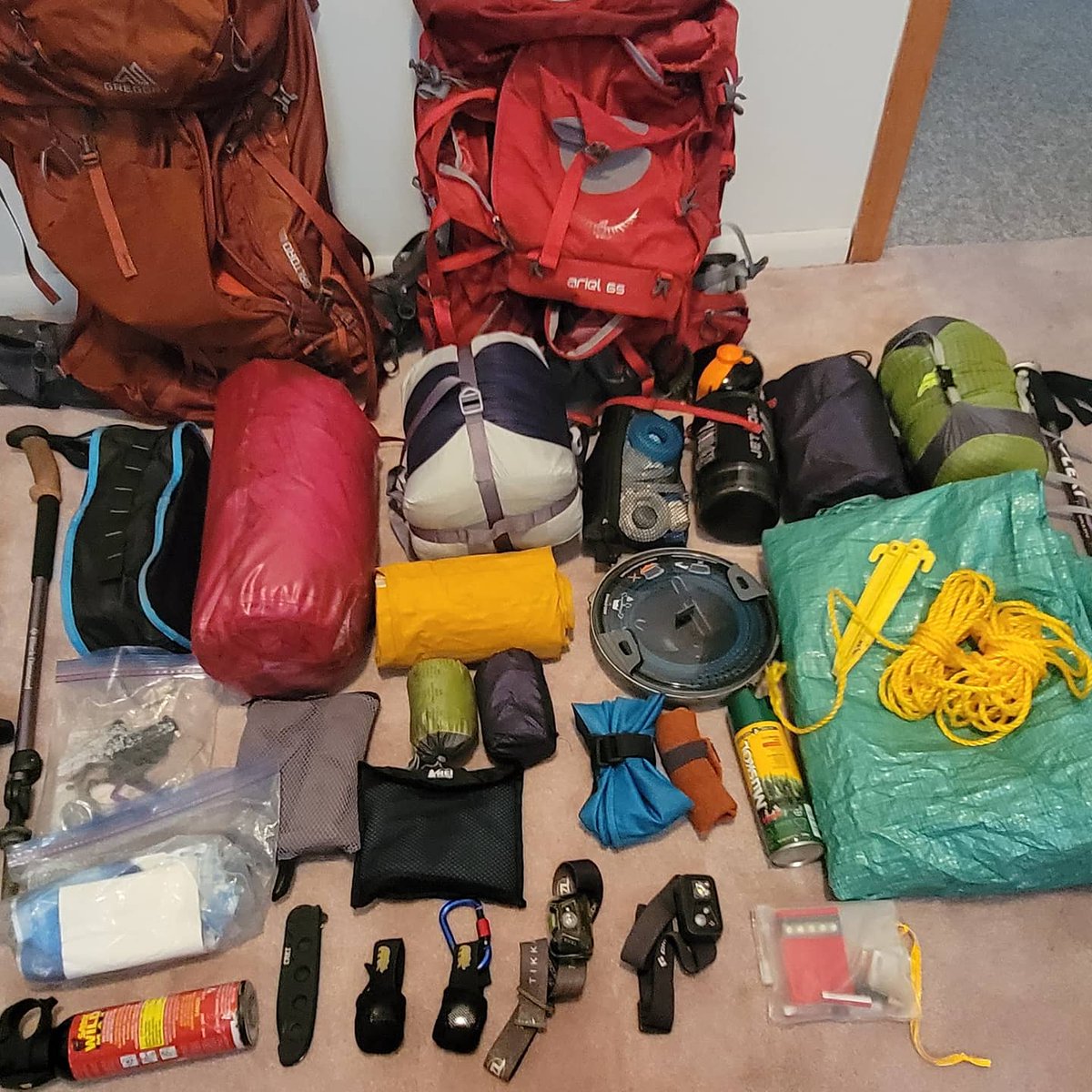 Preparing for an exciting backcountry adventure! Take a guess on where we are heading! 

#backpacking 
#adventure 
#backpackinglife 
#backcountry 
#backpackinggear