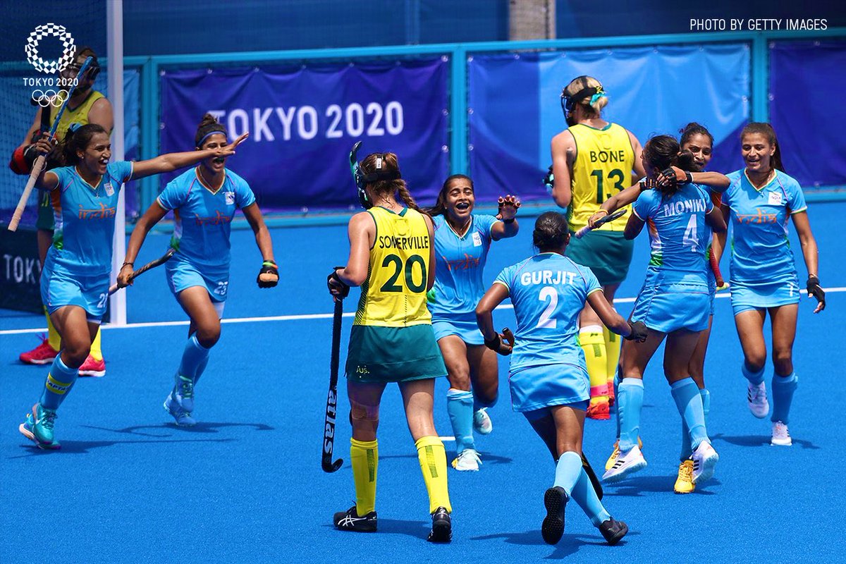The unstoppable!! 🇮🇳

Indian Women #Hockey Team CREATES HISTORY! 😍

They defeated the World No. 2, Australian team to enter the #Olympics SEMI-FINALS!! 🥳

Let’s cheer for them, let’s #Cheer4India! 😁
 #Tokyo2020