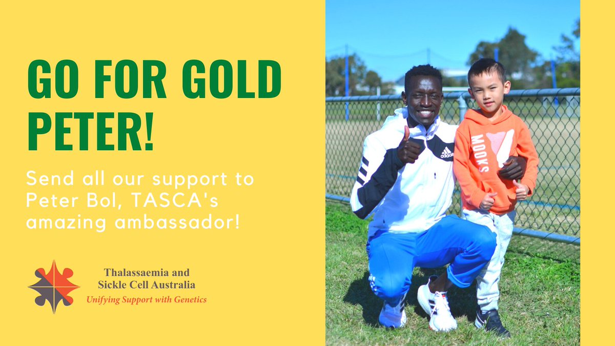 Thalassaemia and Sickle Cell Australia (@officialtasca) on Twitter photo Congratulations to <a href="/OfficialTASCA/">Thalassaemia and Sickle Cell Australia</a> #ambassador Peter Bol on reaching the men's 800m finals in the #Olympics, beating Australian and Oceania records along the way! 🇦🇺
We are so proud of you and will be cheering you on this Wednesday night!
#Thalassaemia #SickleCell Congratulations to <a href="/OfficialTASCA/">Thalassaemia and Sickle Cell Australia</a> #ambassador Peter Bol on reaching the men's 800m finals in the #Olympics, beating Australian and Oceania records along the way! 🇦🇺
We are so proud of you and will be cheering you on this Wednesday night!
#Thalassaemia #SickleCell