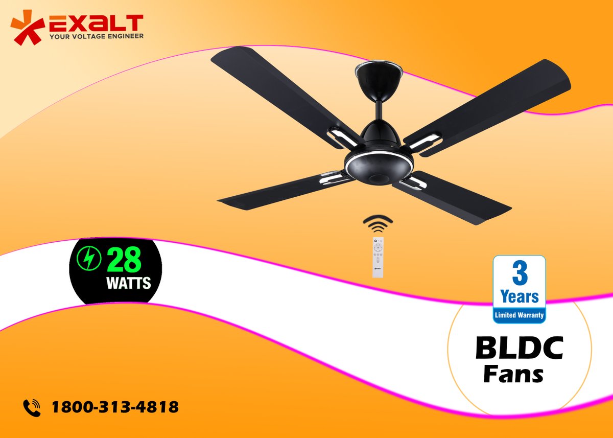 EnergyExalt's tweet photo. #exalt #BLDC #bldcfan #innovations #startups #ExaltEnergy #remotefan #28watt #4blade #MondayMotivation #TeamIndia
Call us at 18003134818 or visit https://t.co/xjCqBiEERU https://t.co/Y6q12iYNVv