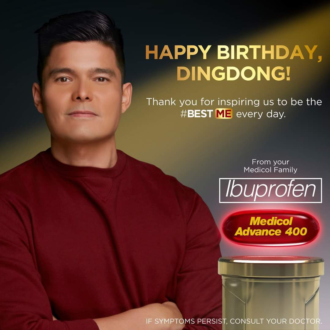 mariadongmarian's tweet photo. Happy Birthday from #MEDICOL (IBUPROFEN) #MESAPH #METTATHIONE #CALTEXPH Family
Dingdong Dantes https://t.co/4g7YDnrwhZ