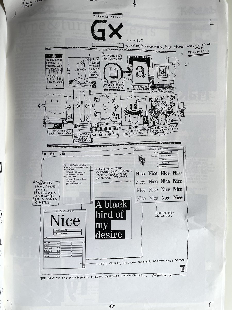 Jean François Porchez (@jfporchez) on Twitter photo 1994, TypeLab Paris. TypoMan (<a href="/letterror/">pani Marika Mirocha</a>) about GX variation picker + browser. 27 years later, we did not make so much progress on this subject of using sliders to get the right font instance! The biggest change was the new name: Variable Fonts? 1994, TypeLab Paris. TypoMan (<a href="/letterror/">pani Marika Mirocha</a>) about GX variation picker + browser. 27 years later, we did not make so much progress on this subject of using sliders to get the right font instance! The biggest change was the new name: Variable Fonts?