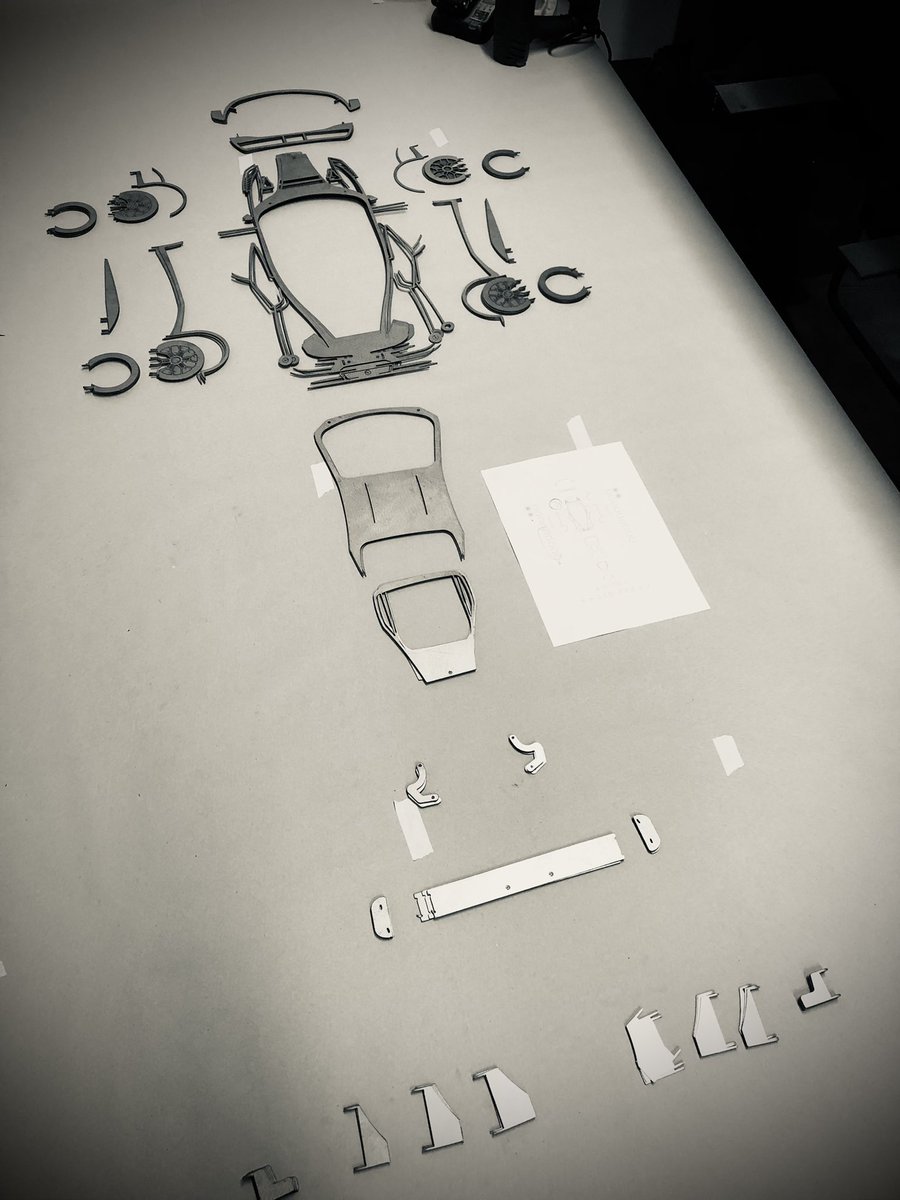 Paul_DCD's tweet photo. Our #ferrari #488 #GTE fresh in from lasercutting, time to get it formed ready for paint later this week. https://t.co/86thJHLuj2