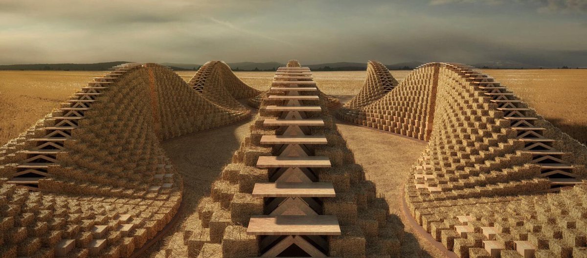 Global_Folder's tweet photo. This is a secondary school in Africa - Malawi and it's made from wood and straw bales, designed by Nuru Karim and co. It is such a beautiful example of African architecture at its best design. https://t.co/1xWmQ3uGTi