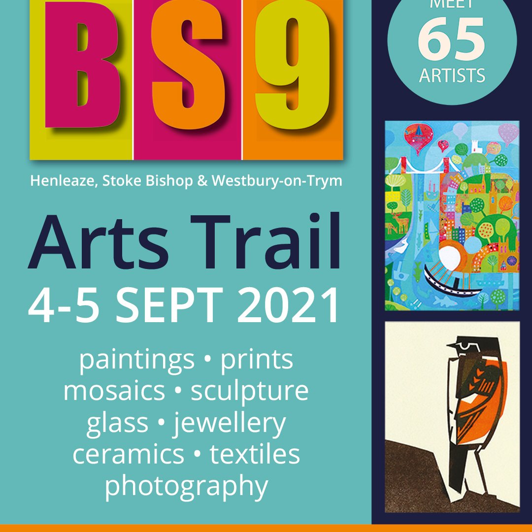 We’re so excited to be back!
Saturday 4th &amp; Sunday 5th September (11am-5pm)
BS9 Arts celebrates its 7th anniversary. Venues in Henleaze, Stoke Bishop and Westbury-on-Trym. Come and browse the huge range of artwork on offer. bs9arts.co.uk