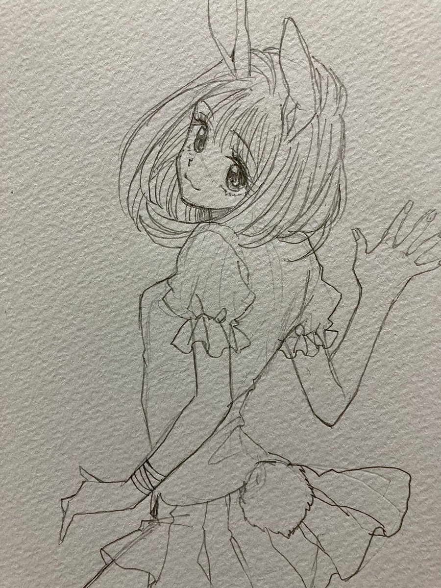 8/2はバニーの日というのを知ったのでそれっぽい落書きをば🐰  #バニーの日 #オリジナル #創作 #落書き #rkgk