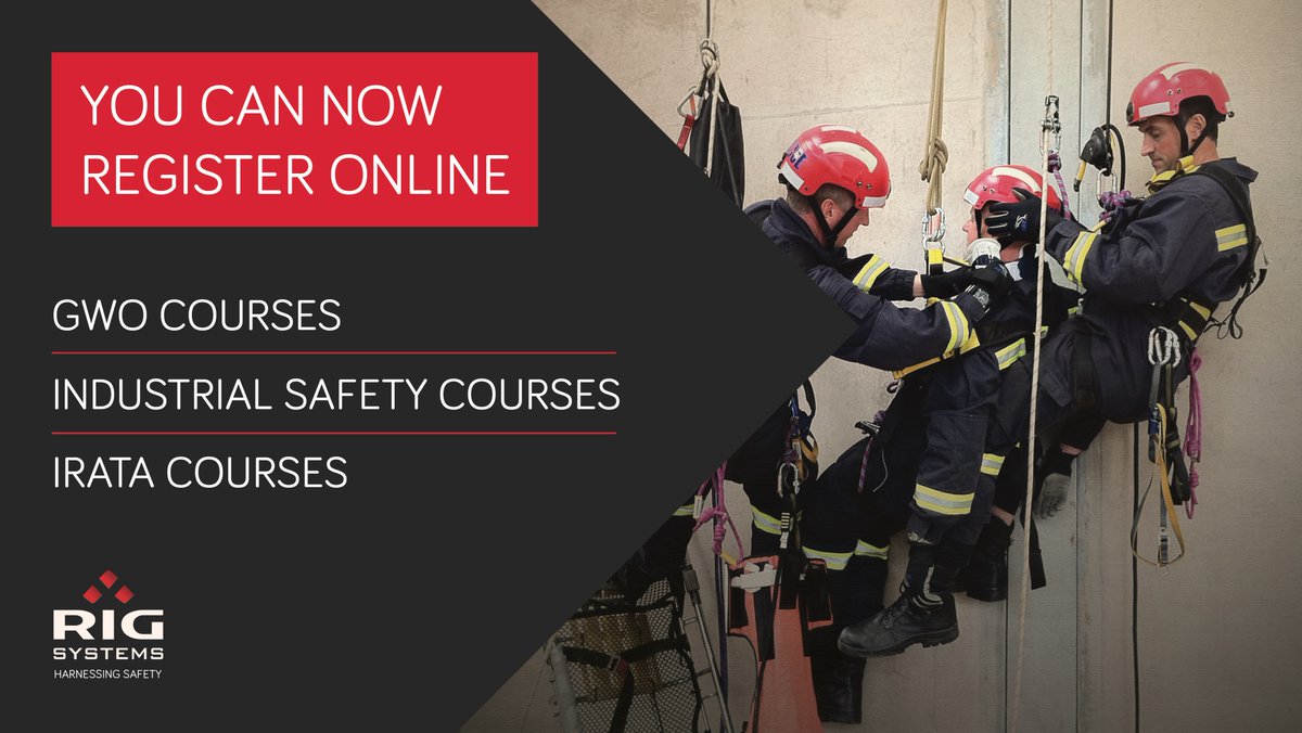 We've made it even easier to book courses, you can now find courses and REGISTER ONLINE
Visit rigsystems.co.uk/course-calenda…

#irata #trainingcourses #specialisttraining #gwotraining #iratatraining #registernow #training #courses
