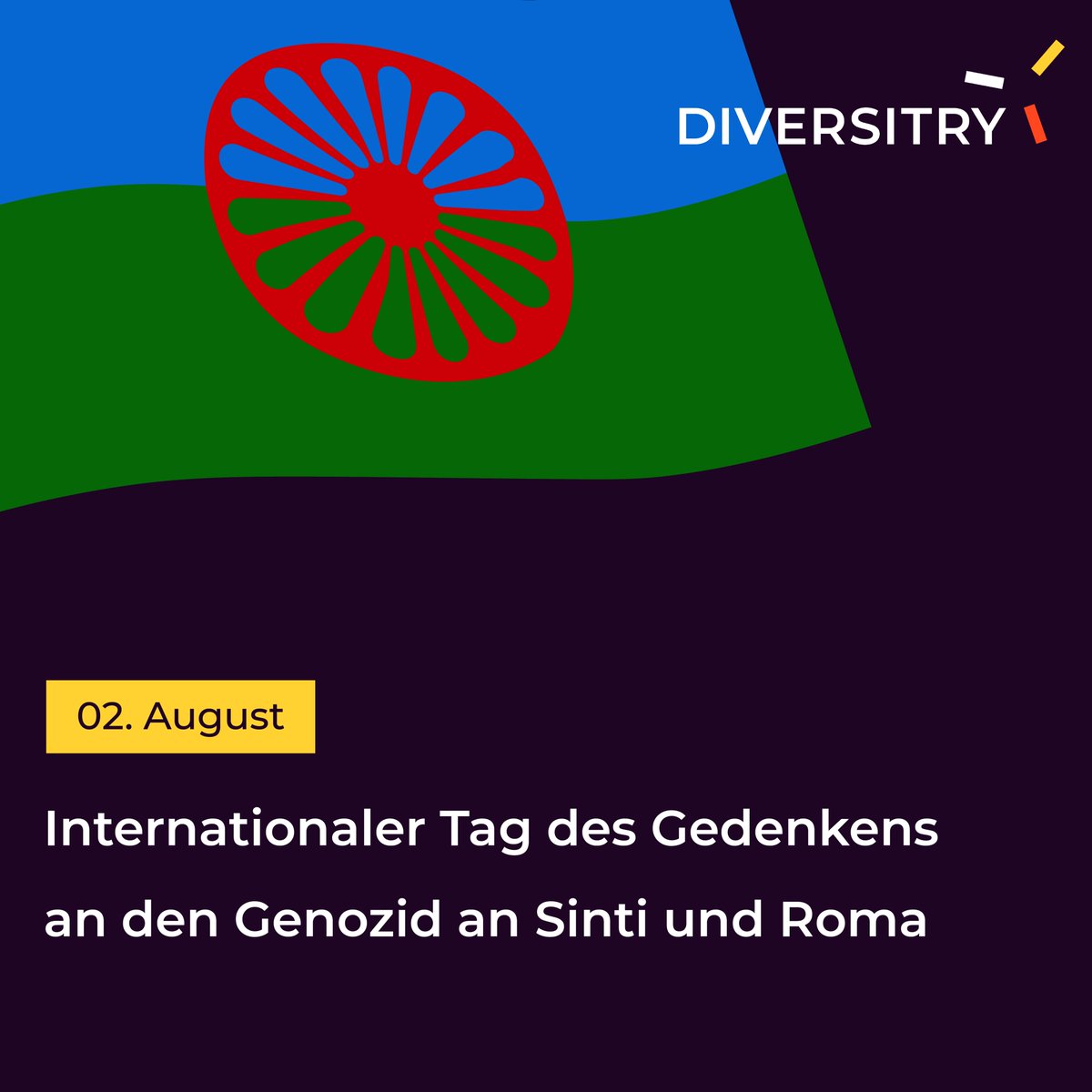 Am 02.08.1944 wurden 4.200–4.300 Sinti*zze und Rom*nja im KZ Auschwitz-Birkenau ermordet. Daher gedenken wir heute am Internat. Tag des Gedenkens an den Genozid an sie und alle weiteren Sinti*zze und Rom*nja, die Opfer des Porajmos wurden.#NaBister #romaholocaustmemorialday
