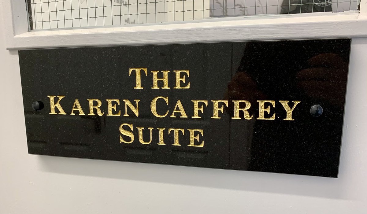 A special thanks to Bolton’s Funerals in #Haigh #Aspull who kindly donated the Karen Caffrey Suite plaque - now proudly displayed at the centre in memory of this amazing person. 
#wigan #community
