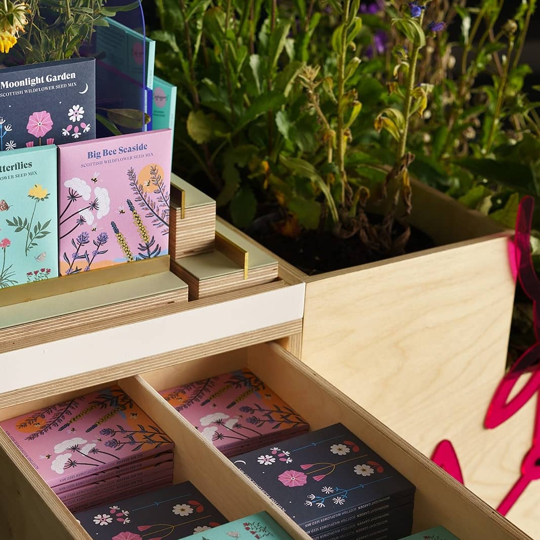 Introducing 🌸🌼🌱 limited edition souvenirs as part of Daytrippers! a project by <a href="/LocalHeroesScot/">Local Heroes</a> for <a href="/VADundee/">V&A Dundee</a>. ⁠Shweta Mistry, Fiona Moon and Klara Sormark⁠ have designed wildflower seed boxes featuring native flowers that support local wildlife.