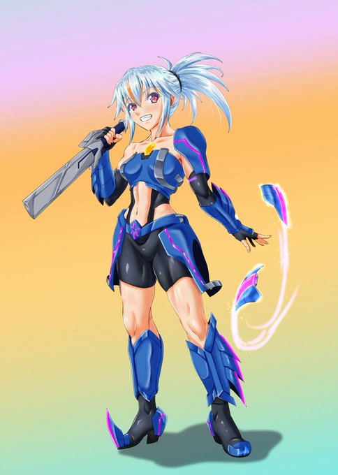 ←新レント →初期レント

レントはアイシャが最初から強い設定だったので
その弟子ということでこれから成長していくキャラ設定にしましたが、
その成長には私自身の絵の成長も併せていければなという気持ちでもデザインしました。

で、こうして見ると
人って成長できるんだなと実感できますね。 