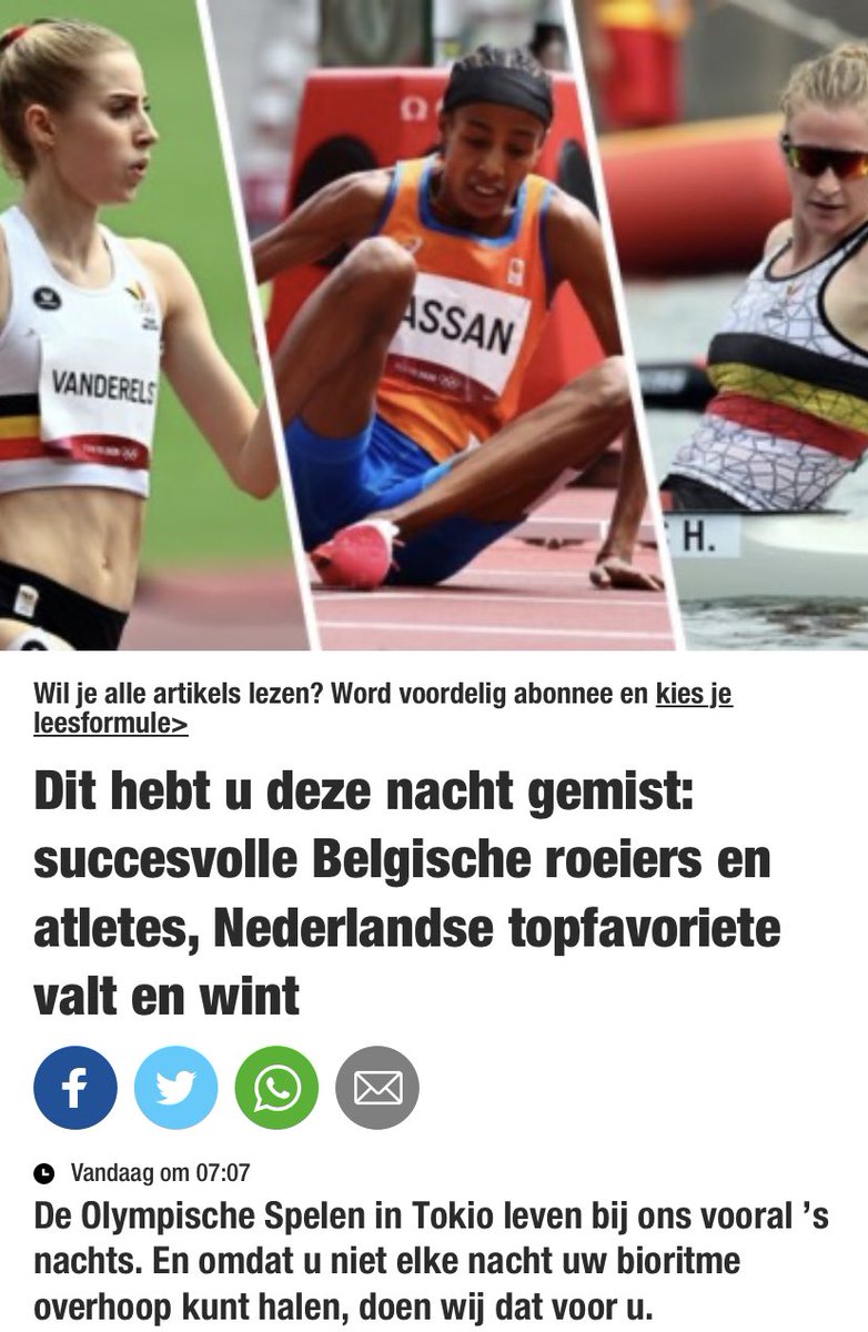 Het wordt stilaan wel een beetje gênant, de kennis van sommige sportredacties in bepaalde sporten. Elke vier vier jaar hetzelfde. Elk bedrijf gebruikte-learnings. Misschien een ideetje om voor de Spelen het verschil tussen elke sport te leren. 1/2 @sportwereld_be #Tokyo2020