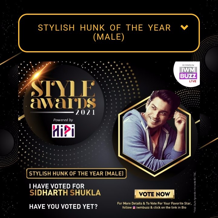 Viral se dhyan hatake isspe dhyan de lo bhaio
#SidharthShukla
Let's go for it guys 

Style Awards 2021, I have voted for Sidharth Shukla in  Stylish Hunk Of The Year (Male). Have you voted yet? iwmbuzz.com/styleawards/ ❤

#SidharthShukla #SidHearts