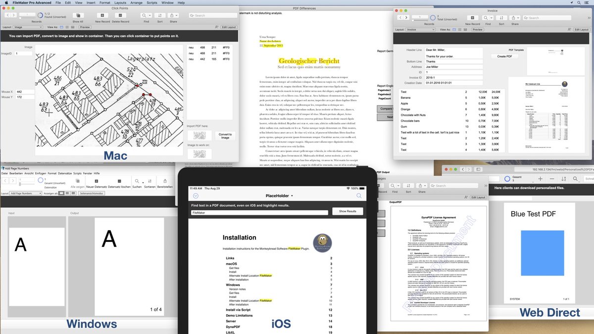 MBSPlugins's tweet photo. Things you can do with DynaPDF
We like to show you what you can do with our #DynaPDF features in our MBS #FileMaker Plugin in #ClarisFileMaker.
Create, merge, encrypt, annotate, render, optimize, convert, print, flatten and sign PDF files.
https://t.co/RJiCNHmA9t https://t.co/Mlh7ce8wpi