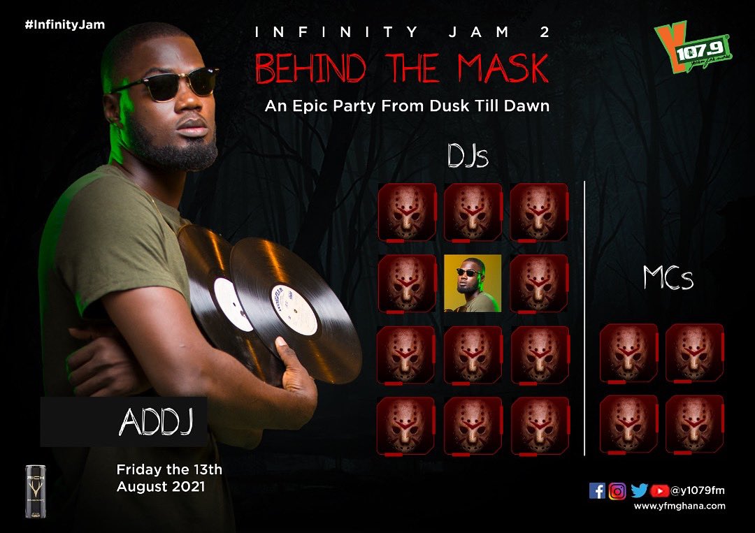 Y1079FM's tweet image. Biggest party

12 DJs

4 MCs

Who's next to be unmasked?!

Guess right, win big!

Friday the 13th

Do you feel lucky? #Infinityjam2