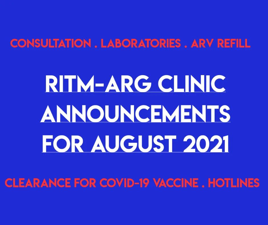 RITM-ARG CLINIC ANNOUNCEMENTS AUGUST 2021 facebook.com/97087900631798…