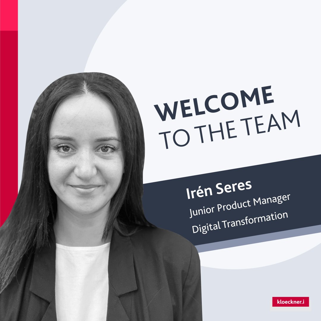 kloeckner.i (@kloeckner_i) on Twitter photo kc.i keeps growing and we are excited to welcome our awesome new team member Irén Seres who is joining us in August!🚀Iren is joining as Junior Product Manager Digital #Transformation. Congratulations and welcome to the team!💐We are super excited to have you in our kci family!🤝 kc.i keeps growing and we are excited to welcome our awesome new team member Irén Seres who is joining us in August!🚀Iren is joining as Junior Product Manager Digital #Transformation. Congratulations and welcome to the team!💐We are super excited to have you in our kci family!🤝