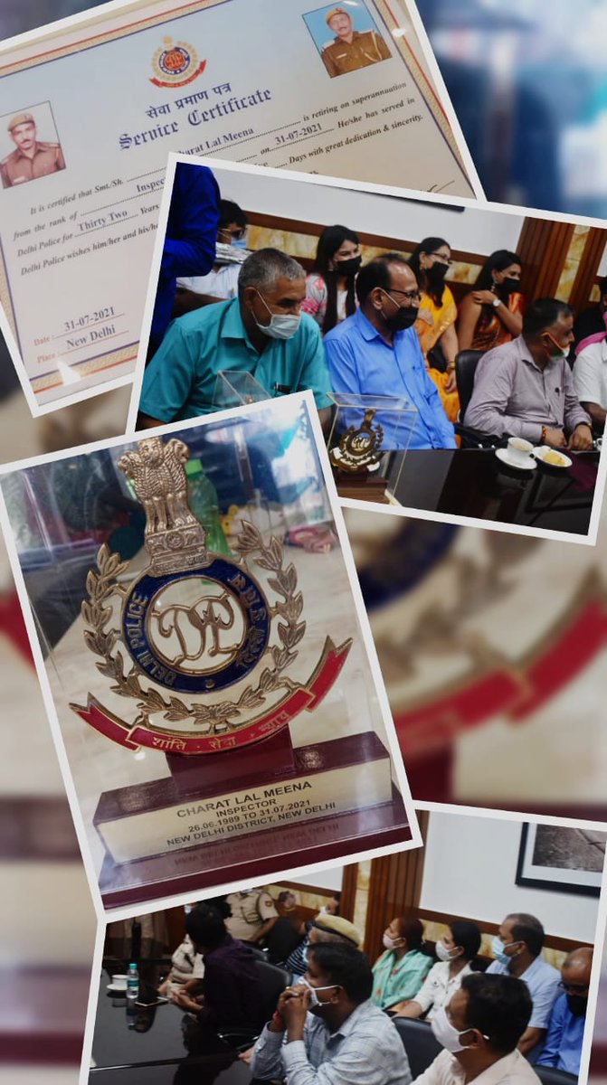 New Delhi District Police bids farewell to 09 officers who proceeded on superannuation/ voluntary retirement on 31.07.2021 after completing 30+ years of service. We thank them for being a part of our journey and wish them good health and happy life.
#bestwishes_warmestregards