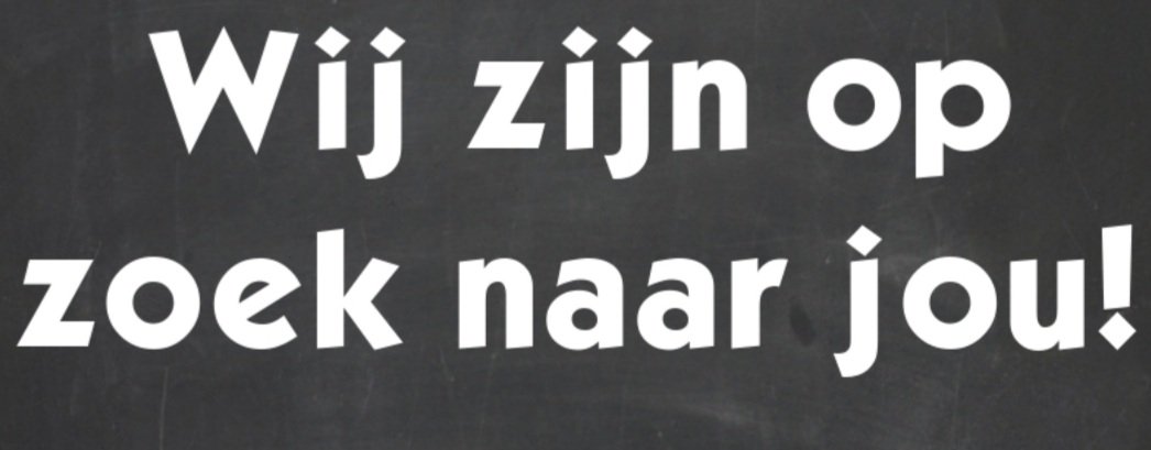 Hallo allemaal, 

Wij zijn op zoek naar jou, kan jij op donderdag en vrijdag 4 uurtjes werken (onder schooltijd) en heb je een rijbewijs dan ben jij diegene die wij zoeken.....
Bel, mail of kom gezellig even binnen stappen
