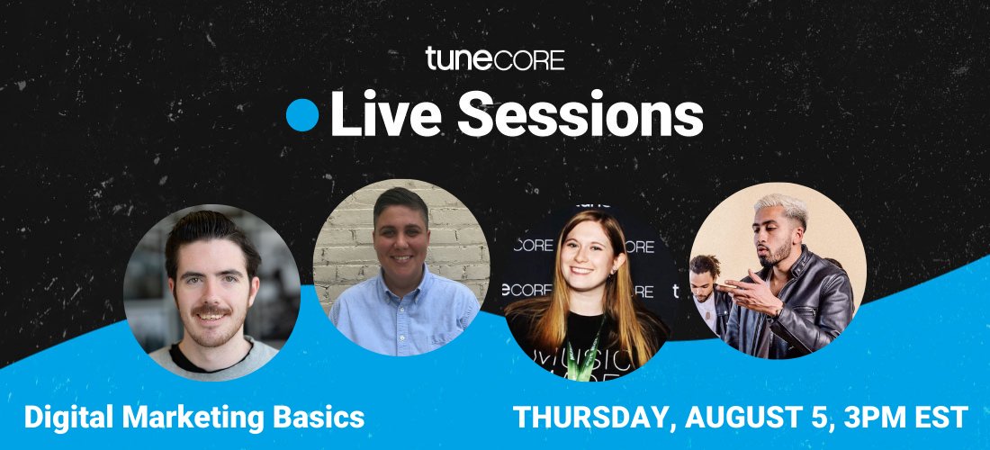 ForCreatorsCom's tweet image. !new event for #musicians [FREE WEBINAR] Digital Marketing Basics for Music Promotion. Thursday, August 5th at 3pm ET for our next TuneCore Live Session: Digital Marketing Basics. Details: forcreators.com/event/webinar-…