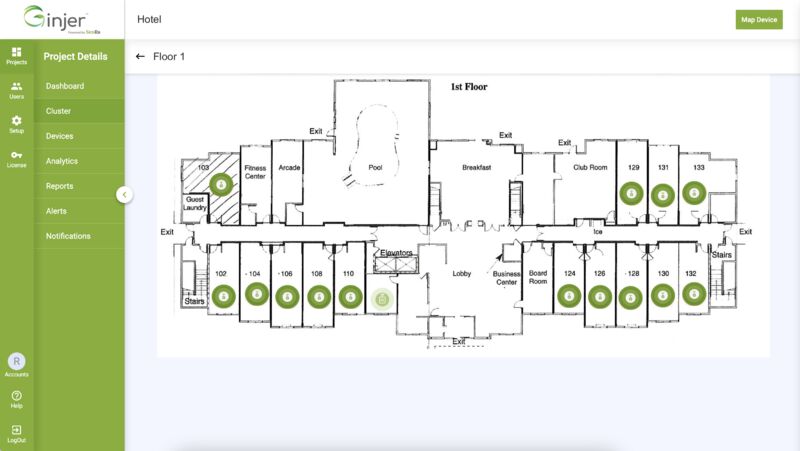 _touio_india's tweet photo. Hey Everyone๐We've got exciting updates for you! Ginjer is now supporting BLE Beacons, #SMS alerts & more. Have a look at this picture where #BLEBeacons have been added to the custom floor maps. Create your account now: https://t.co/yhmCdTvOo2 @LoRaAlliance #LoRaWAN #IoT #LoRa https://t.co/f1p756YdB4