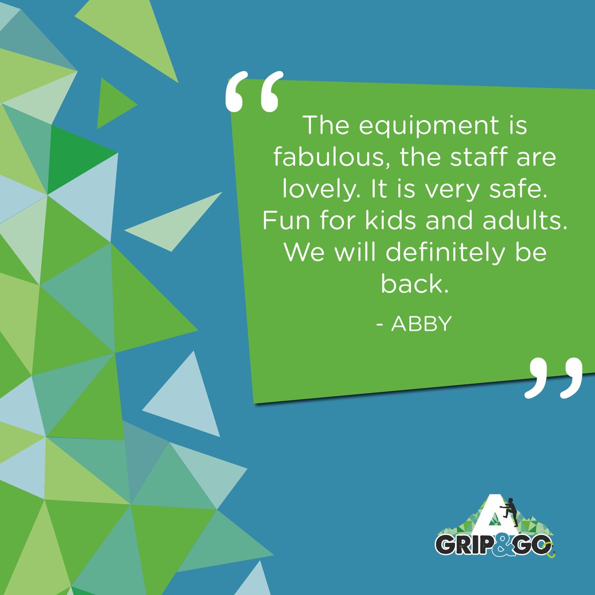 We love hearing your feedback about your experience at Grip &amp; Go.🧗‍♂️