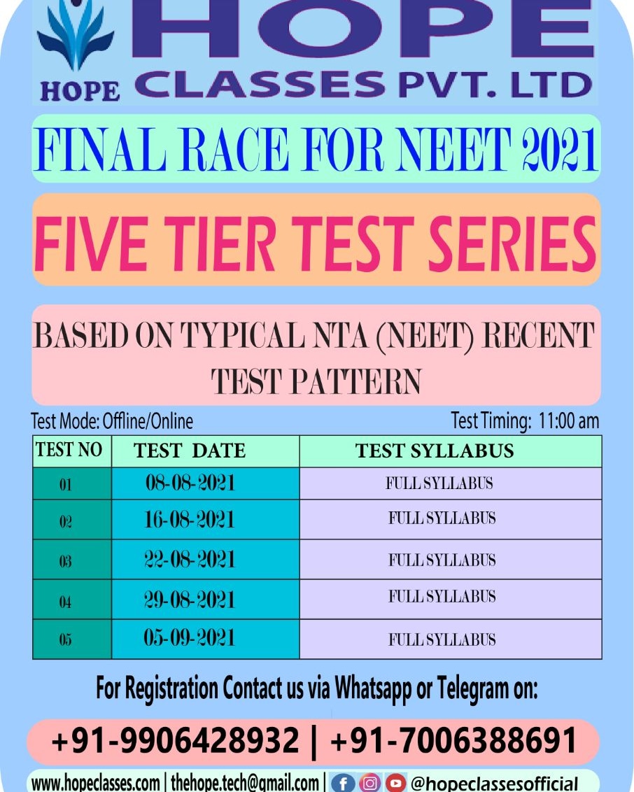 HopeClasses's tweet photo. Prepare from the best. 
#neet2021 #NEETUG #neetexam https://t.co/uXMTdAvSCL