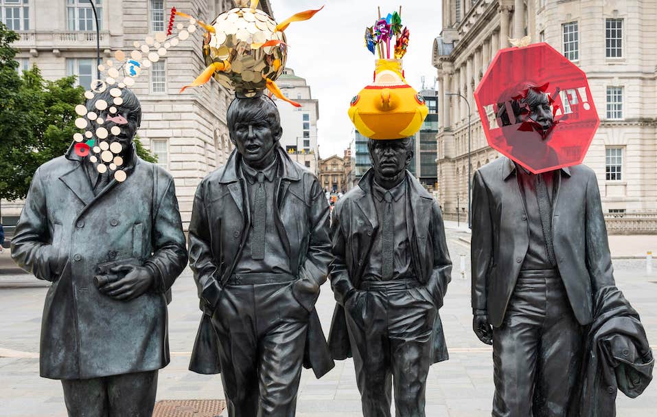 TheGuideLpool's tweet image. Look at Liverpool’s Beatles Statues redressed as part of arts project with @SkyArts &amp;amp; @CultureLPool.

🤩 &amp;gt; ow.ly/tRV350FIh5K